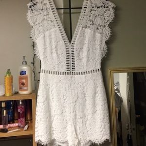 White lace romper